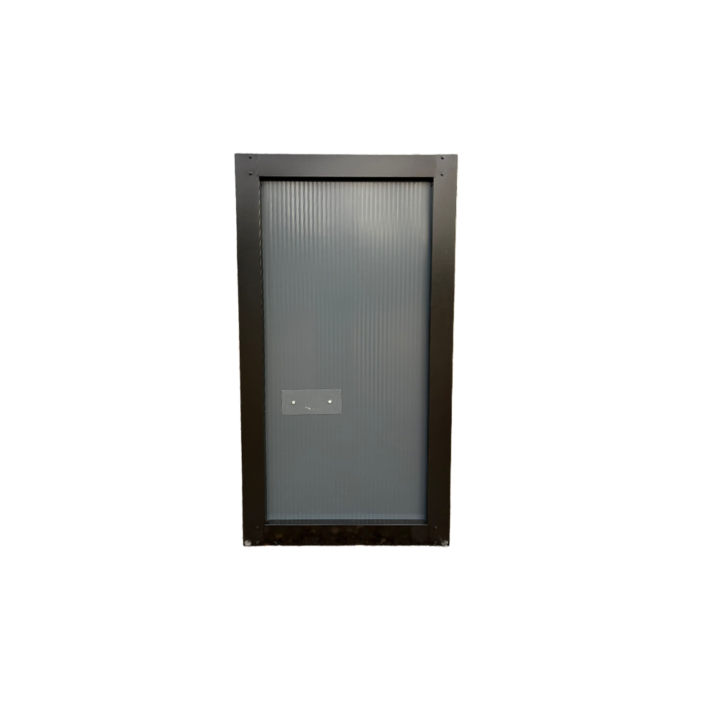 Zijkant van een gladde dubbele toilet unit